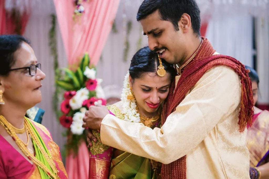 Revathi & Sachin on their wedding day
