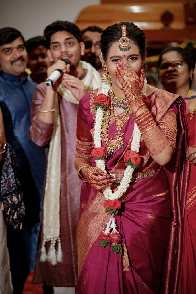 Supriya & Ravindra on their wedding day